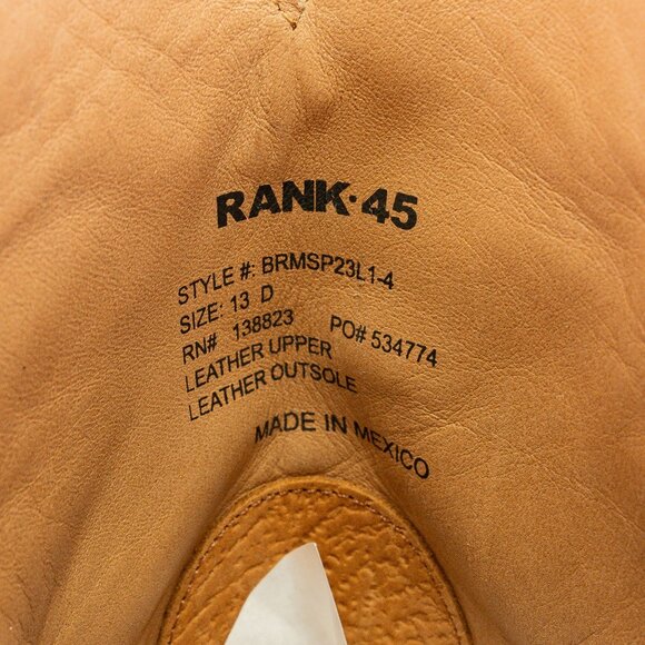 Rank 45 Men Archer Western Cowboy Square Toe Khaki Soft Toe Boots sz 13 main image 7